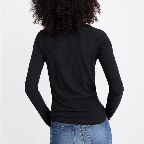 Madewell black Ribbed Turtleneck Top - Picture 3 of 5